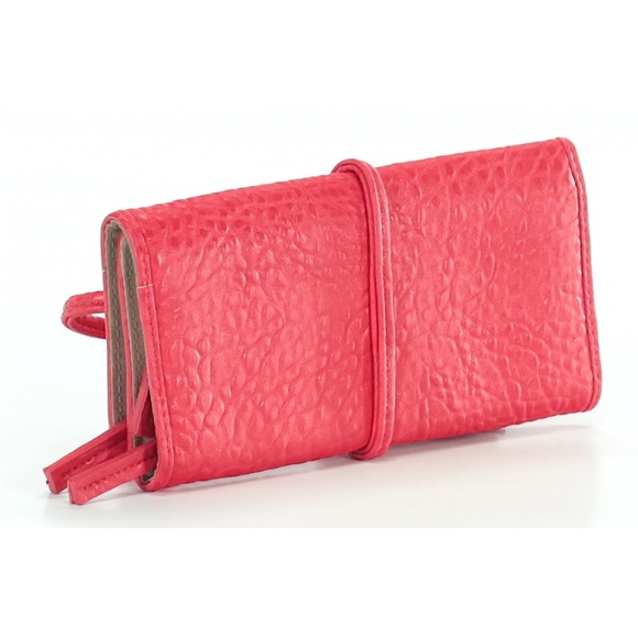 3 FOR $15 SALE: Pink Tri-Fold Clutch w/ Tie - Picture 3 of 8